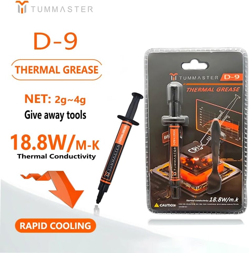 TUMMASTER D-9 (incl. Spatula,2g/4g Box) Ultimate Performance Thermal Paste for Computer Manufacturing, Ideal for IC/Processor/CPU/GPU/All Coolers (2/4 Grams) (4, Grams) - Image 4